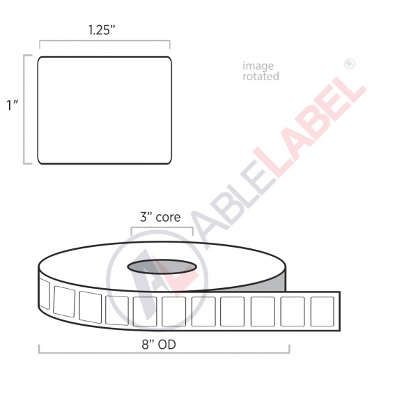 Ultra Removable Adhesive Paper Labels Direct Thermal Able Label 1