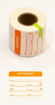 able-label-2-by-2-white-with-orange-print-day-of-week-saturday-food-rotation-water-dissolvable-label