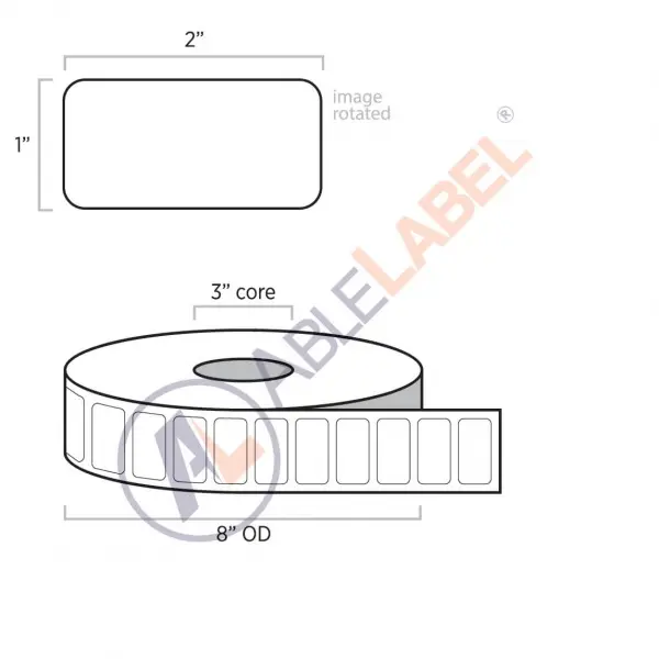 1-1/8 X 3-1/2 Address Labels - Direct Thermal Removable Paper