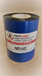3.15” x 984' Black Wax Ribbon for Zebra Printer