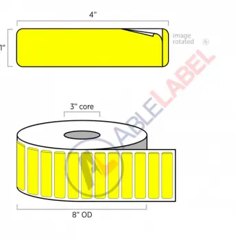 able-label-4-by-1-flood-yellow-piggyback-label-wound-on-3-inch-core
