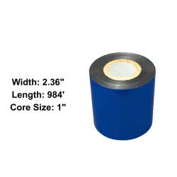 2.36” x 984' Black Resin Ribbon for Zebra Printer