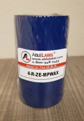 4.33” x 984' Black Economy Wax Ribbon for Zebra Printer