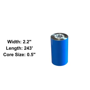 able-label-2-inch-black-wax-zebra-tlp-2824-compatible-coated-side-out-ribbon