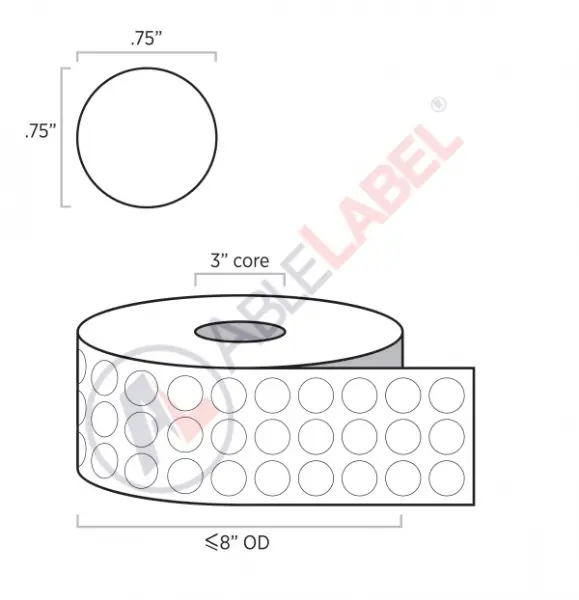 Premium Thermal Transfer Paper Labels - Perforated - 3 core