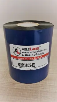 able-label-3-inch-black-wax-4-fifty-meters-coated-side-out-zebra-compatible-ribbon