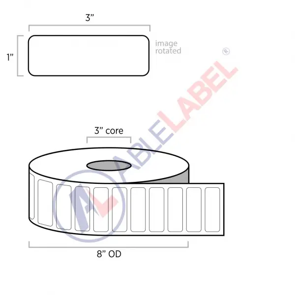 Premium Thermal Transfer Paper Labels - Perforated - 3 core