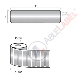 able-label-4-by-1-platinum-silver-polyester-label-with-heavy-coat-weight-adhesive-on-1-inch-core