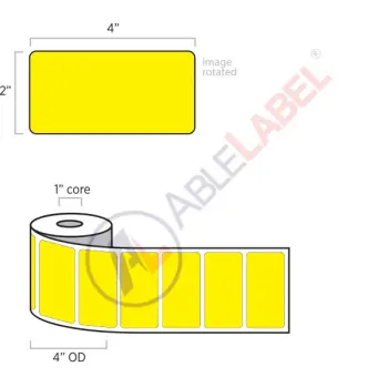 able-label-4-by-2-flood-yellow-label-wound-on-4-inch-outside-diameter-by-1-inch-core