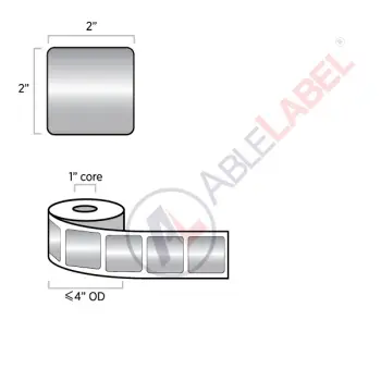 able-label-2-by-2-platinum-silver-polyester-label-with-heavy-coat-weight-adhesive-on-1-inch-core