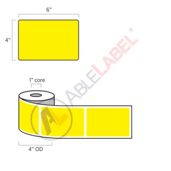 able-label-4-by-6-flood-yellow-label-wound-on-4-inch-outside-diameter-by-1-inch-core