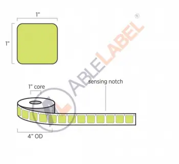able-label-1-by-1-DYMO®-compatible-flood-lime-green-direct-thermal-label