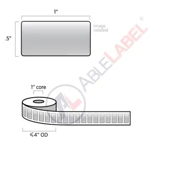 able-label-1-by-half-matte-chrome-silver-polyester-label-1-inch-core