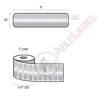able-label-3-by-3-quarter-platinum-silver-polyester-label-with-heavy-coat-weight-adhesive-on-1-inch-core