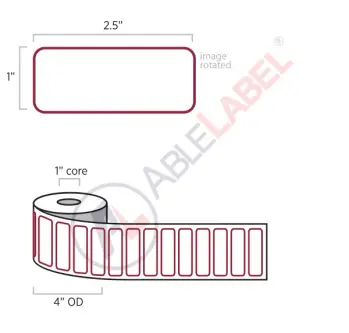 able-label-2-and-a-half-by-1-white-with-burgundy-border-label-wound-on-4-inch-outside-diameter-by-1-inch-core