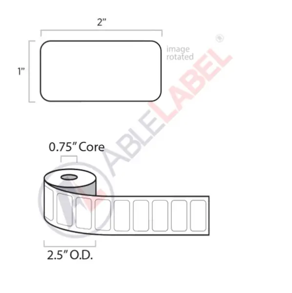 HoneyWell 2 x 1 Removable Labels