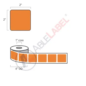 able-label-2-by-2-flood-orange-label-wound-on-4-inch-outside-diameter-by-1-inch-core
