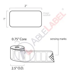 able-label-2-by-1-white-label-with-sensing-mark-wound-on-2-point-6-inch-outside-diameter-by-3-quarter-inch-core
