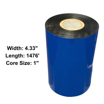 able-label-4-inch-black-wax-4-fifty-meters-coated-side-out-zebra-compatible-ribbon