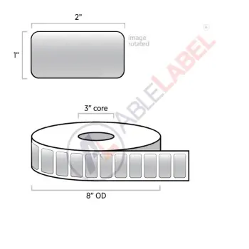 able-label-2-by-1-matte-chrome-silver-polyester-label-on-3-inch-core
