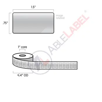 able-label-1-and-a-half-by-3-quarter-matte-chrome-silver-polyester-label-1-inch-core