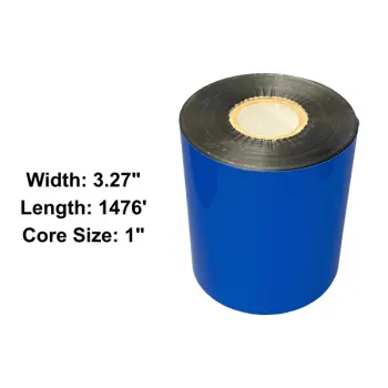 able-label-3-inch-black-wax-4-fifty-meters-coated-side-out-zebra-compatible-ribbon