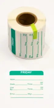 able-label-2-by-2-white-with-green-print-day-of-week-friday-food-rotation-water-dissolvable-label