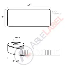able-label-1-and-a-quarter-by-half-white-label-wound-on-4-inch-outside-diameter-by-1-inch-core