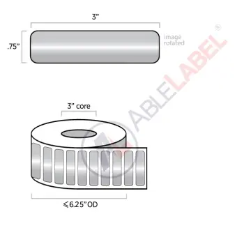able-label-3-by-3-quarter-platinum-silver-polyester-label-with-heavy-coat-weight-adhesive