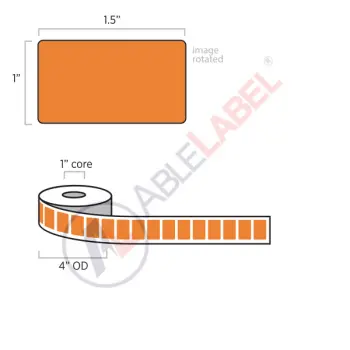 able-label-1-and-a-half-by-1-flood-orange-label-wound-on-4-inch-outside-diameter-by-1-inch-core