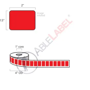 able-label-2-by-1-and-a-half-flood-red-label-wound-on-4-inch-outside-diameter-by-1-inch-core