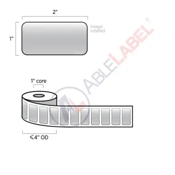 able-label-2-by-1-matte-chrome-silver-polyester-label-on-1-inch-core