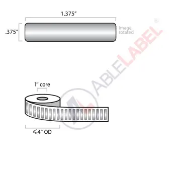 able-label-1-and-3-eighth-by-3-eighth-platinum-silver-polyester-label-with-heavy-coat-weight-adhesive-on-1-inch-core